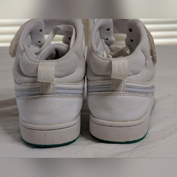 Nike- Court Borough Mid 2 Sneaker White & Blue, Kids' 4Y - Picture 6 of 11